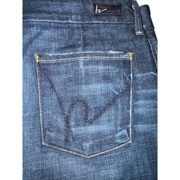 Citizens of Humanity Stretch Denim Skirt Size 30 | Knee-Length Dark Wash - Picture 7 of 14